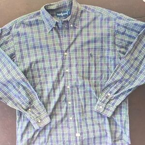Ralph Lauren Men's Checkered Shirt in Blue and Green